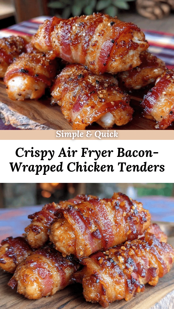 crispy air fryer bacon-wrapped chicken tenders recipe