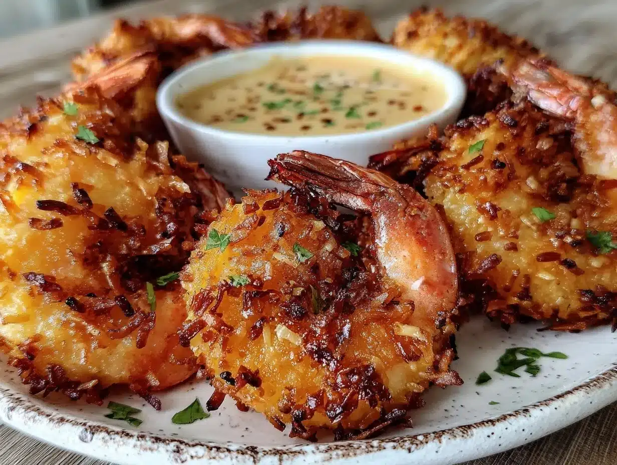 crispy air fryer coconut shrimp preparation steps