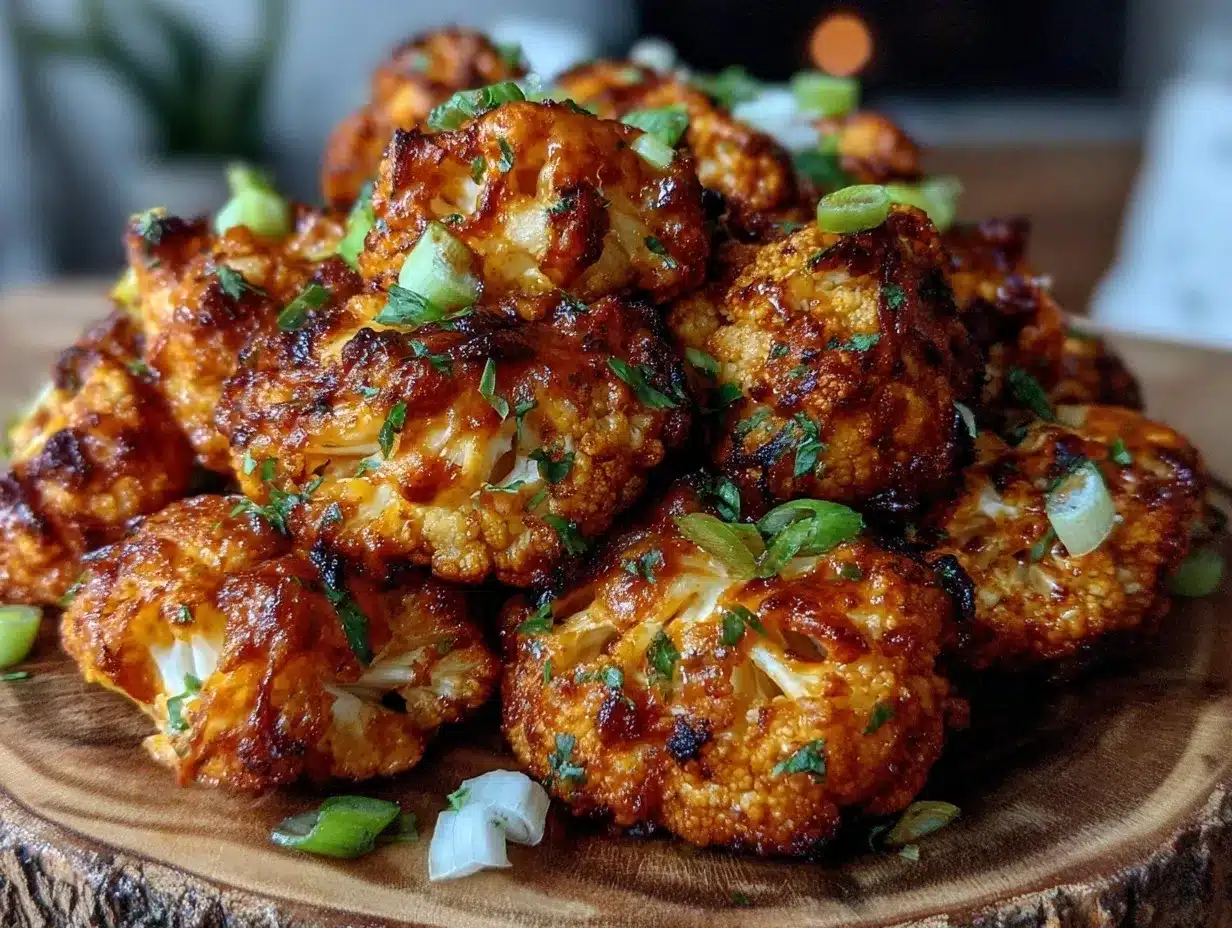 crispy baked buffalo cauliflower bites preparation steps