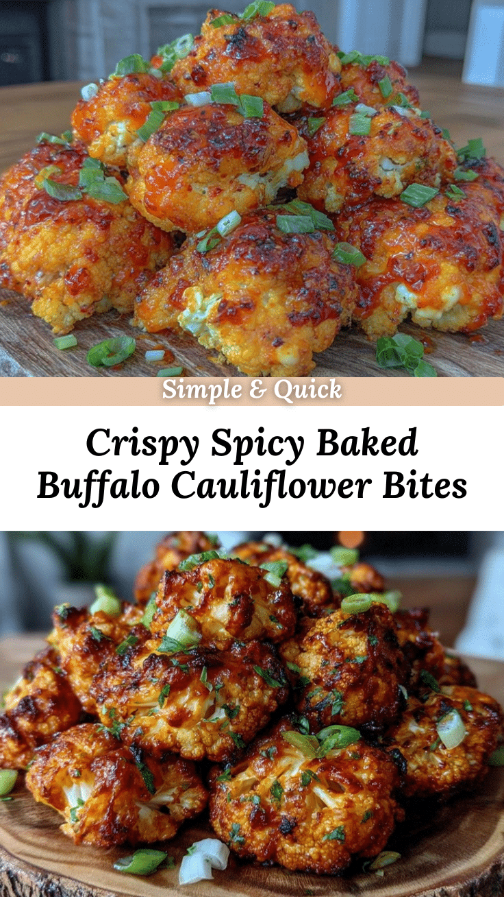 crispy baked buffalo cauliflower bites recipe