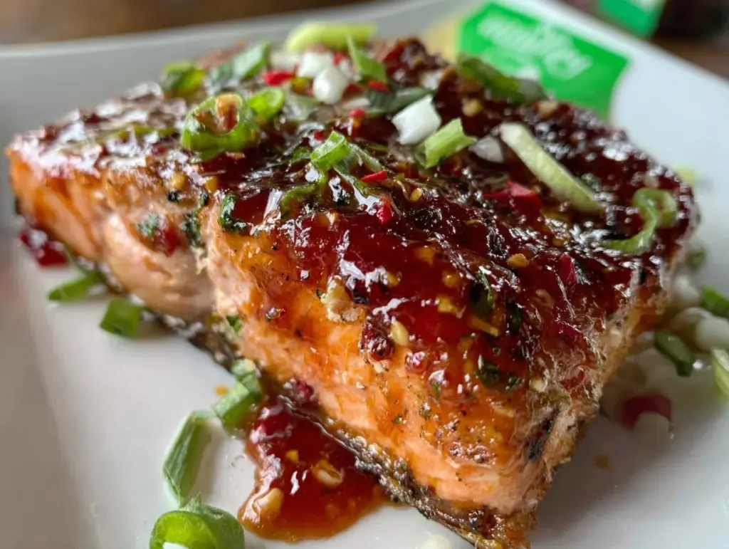 crispy bang bang salmon - featured image
