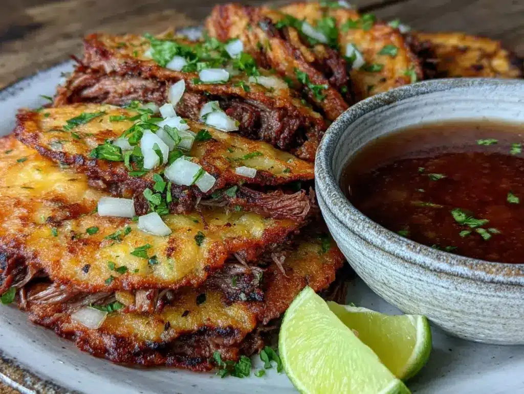 crispy birria tacos - featured image