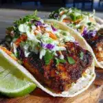crispy blackened mahi mahi tacos - featured image