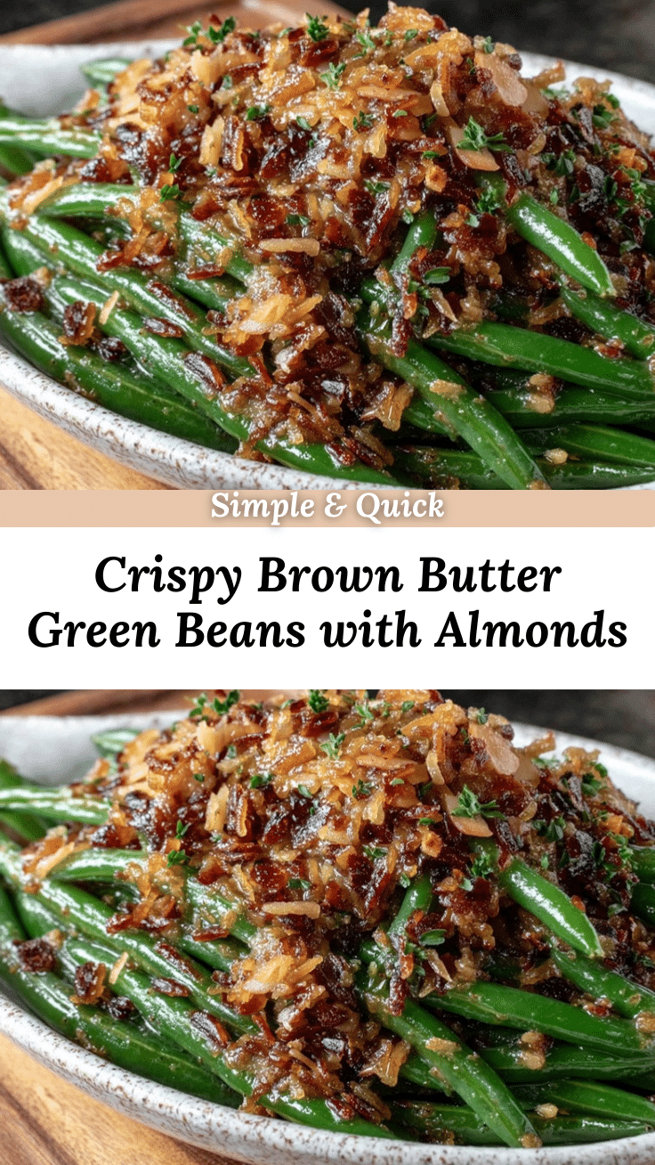 crispy brown butter green beans with almonds recipe