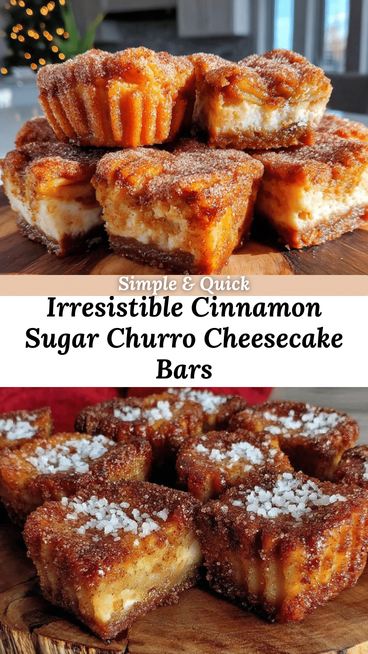 crispy churro cheesecake bars recipe