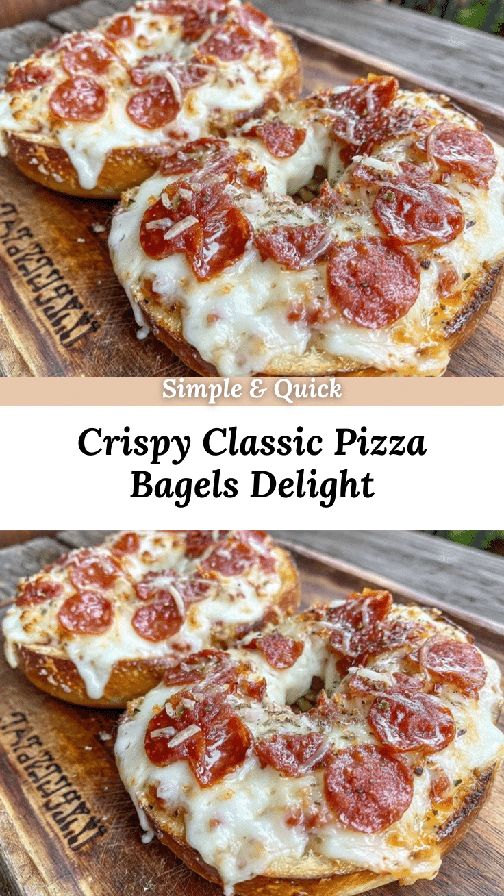 crispy classic pizza bagels recipe
