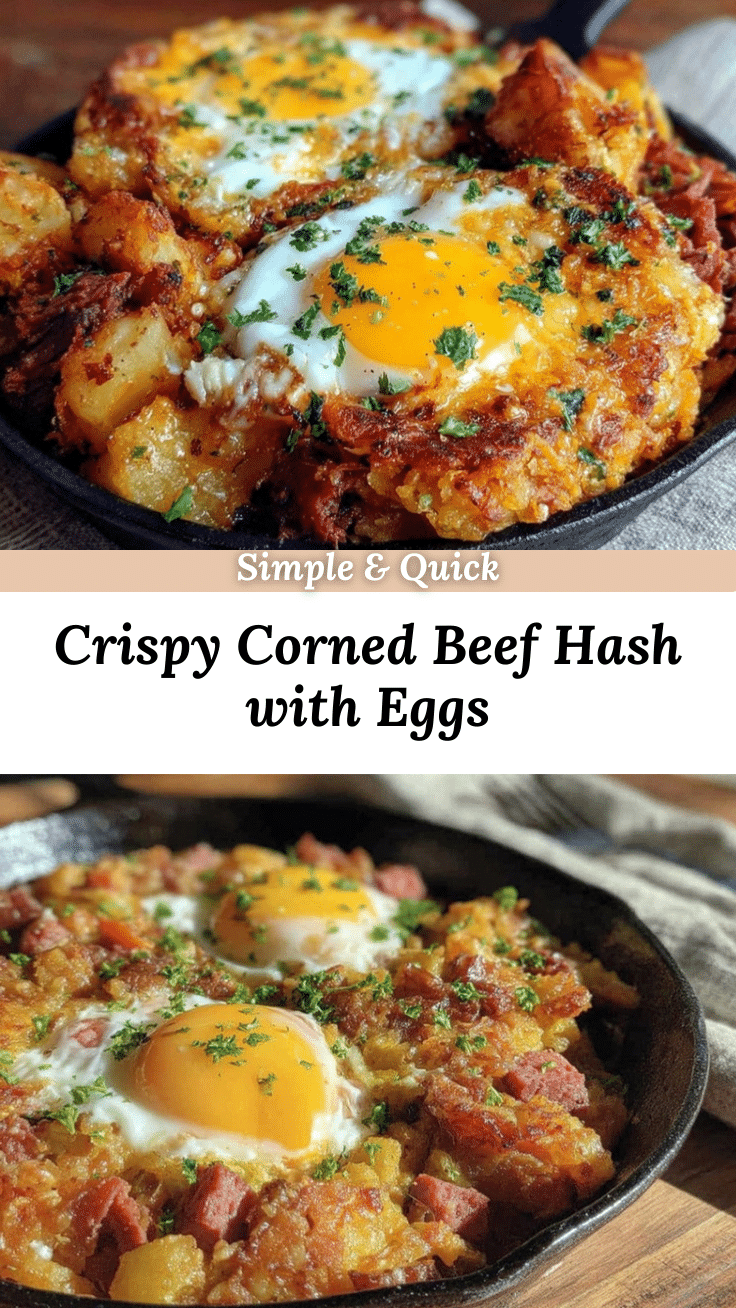 crispy corned beef hash with eggs recipe