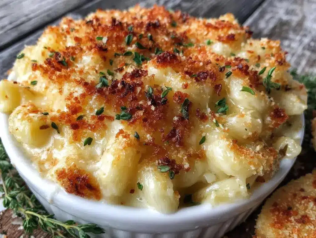 crispy creamy single serve mac and cheese - featured image