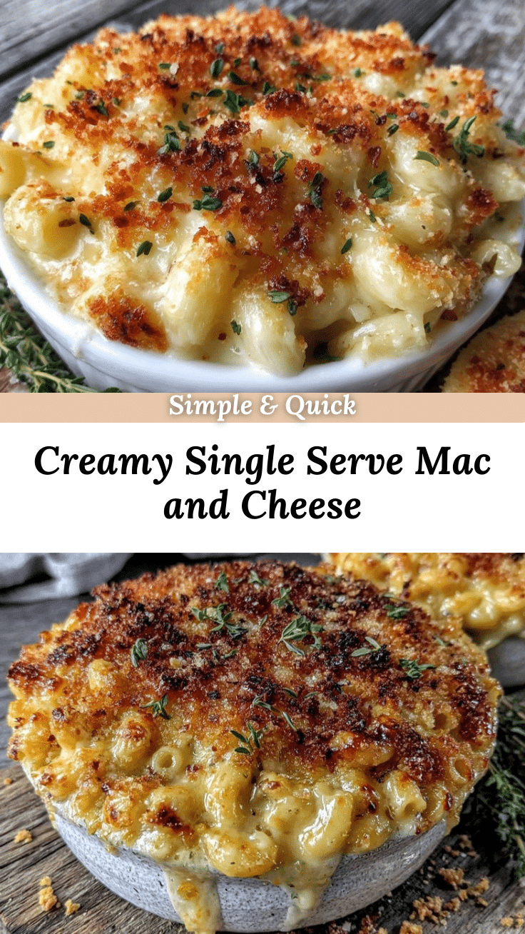 crispy creamy single serve mac and cheese recipe
