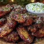 crispy garlic parmesan wings - featured image