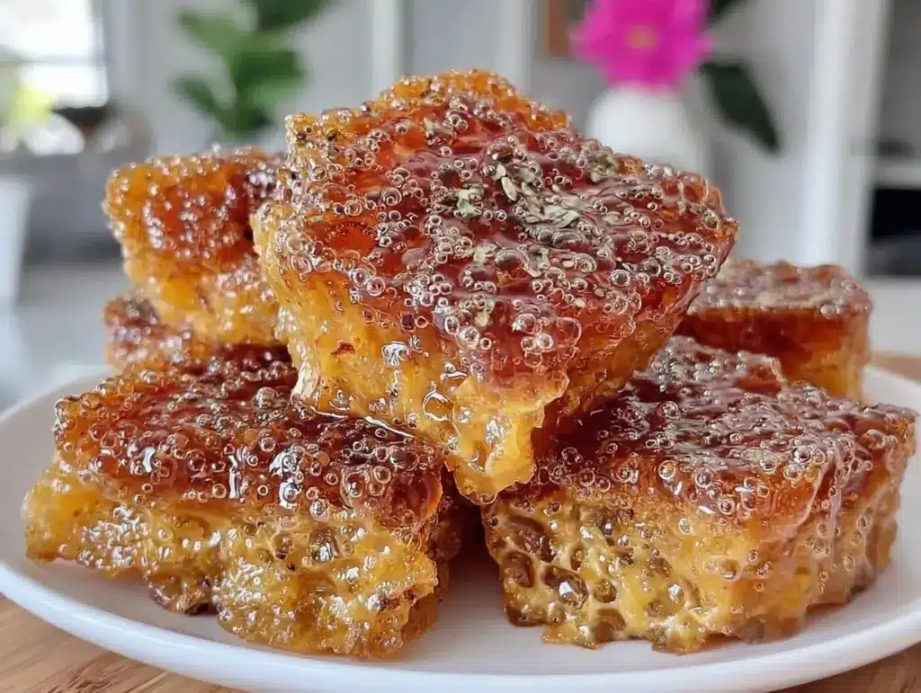 crispy honeycomb candy recipe - featured image