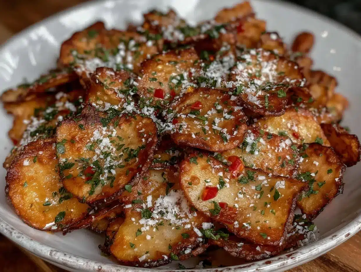 crispy pasta chips air fryer preparation steps