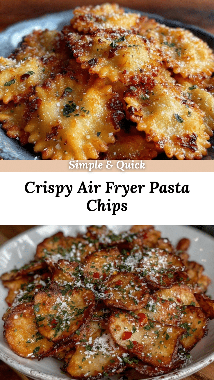 crispy pasta chips air fryer recipe