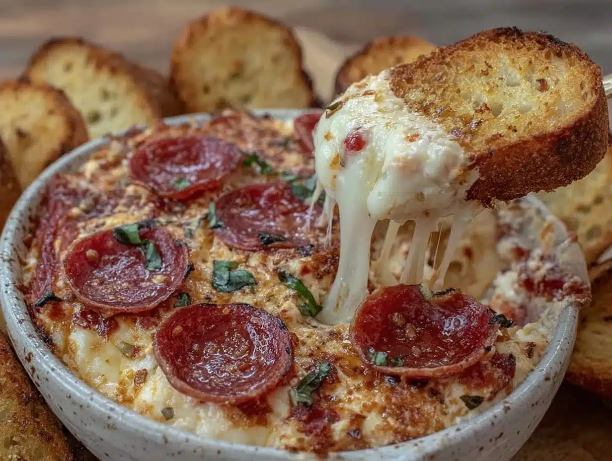 crispy pepperoni pizza dip preparation steps