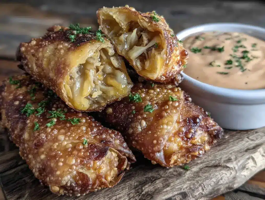 Crispy Reuben Egg Rolls - featured image