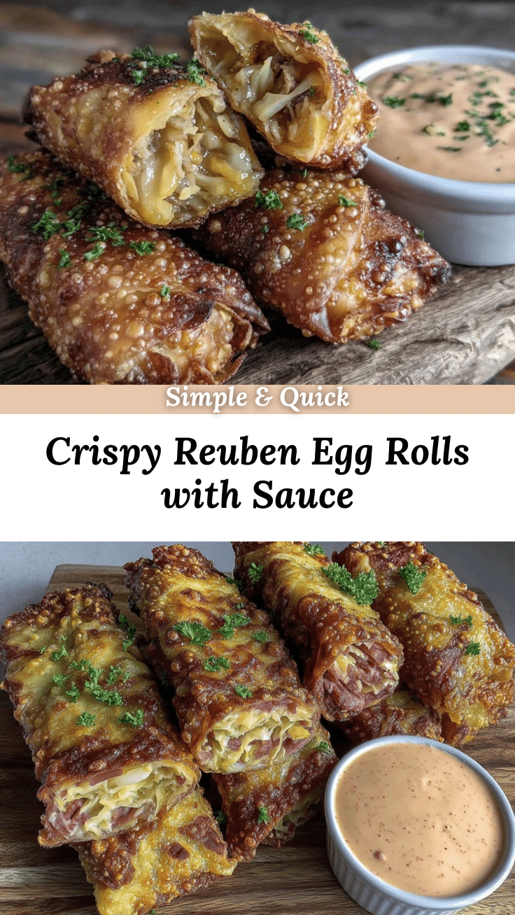 Crispy Reuben Egg Rolls recipe