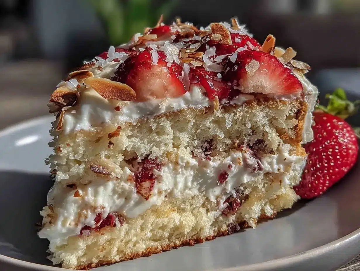 crispy strawberry crunch cake preparation steps