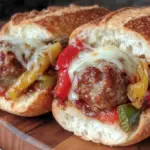 crockpot sausage and peppers sub sandwiches - featured image
