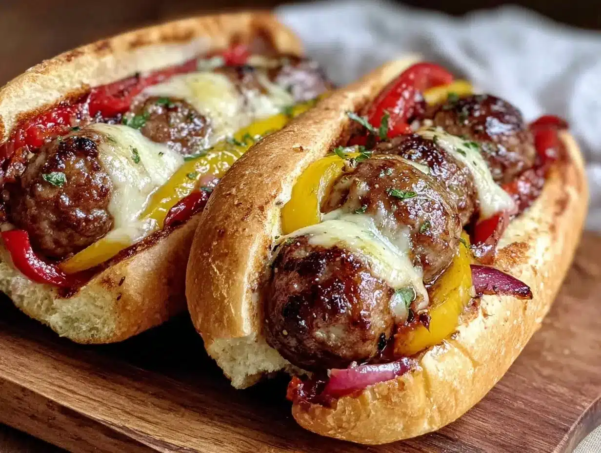 crockpot sausage and peppers sub sandwiches preparation steps