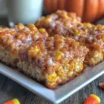 Easy Candy Corn Rice Krispie Treats - featured image
