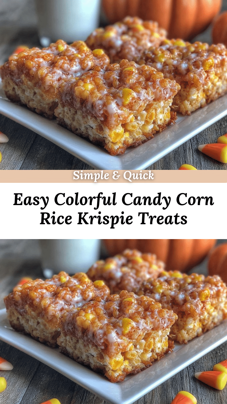 Easy Candy Corn Rice Krispie Treats recipe