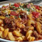 easy cheesy crockpot taco pasta - featured image