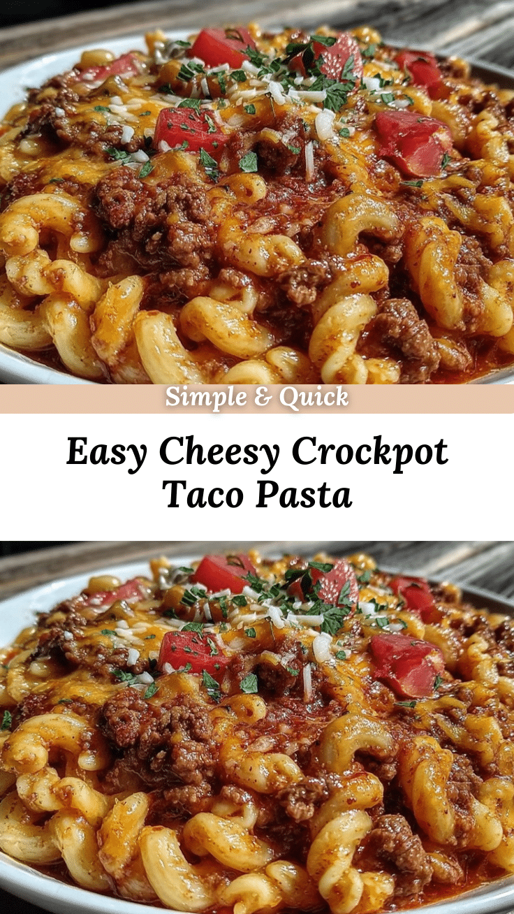 easy cheesy crockpot taco pasta recipe