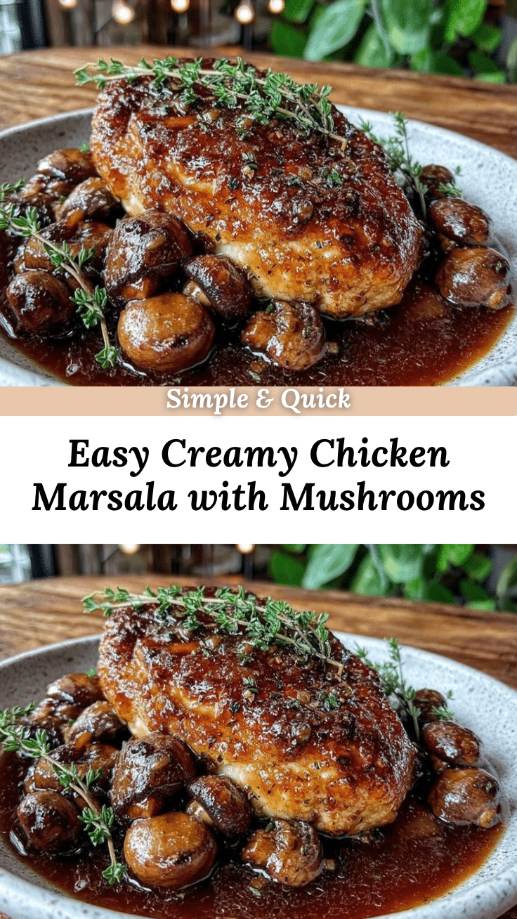 Easy Creamy Chicken Marsala recipe