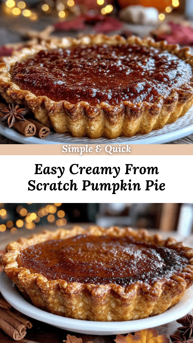 easy creamy from scratch pumpkin pie recipe