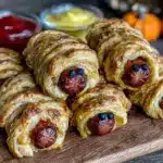 easy mummy hot dogs - featured image