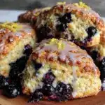 fluffy blueberry lemon scones - featured image