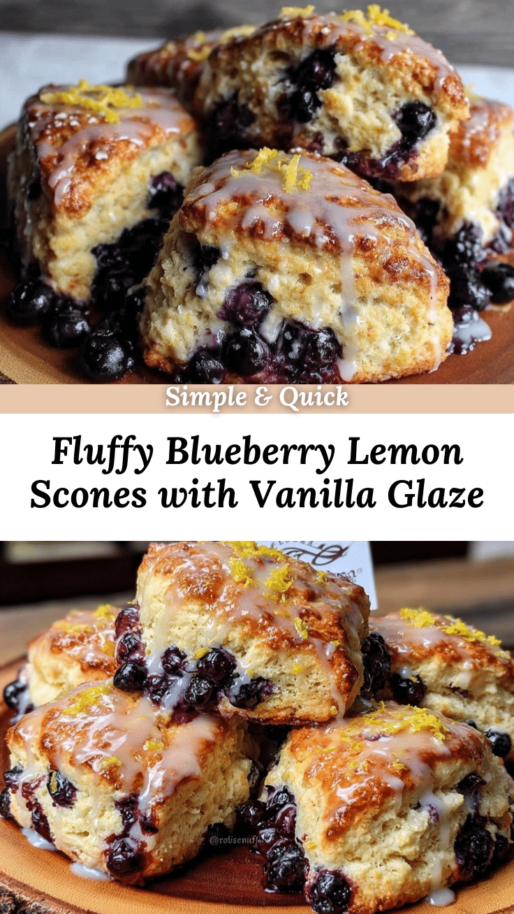 fluffy blueberry lemon scones recipe