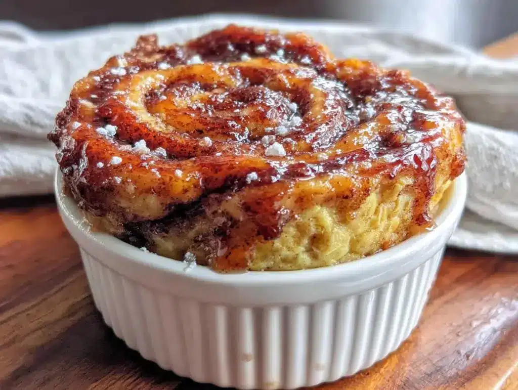 fluffy cinnamon roll baked oats - featured image