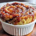 fluffy cinnamon roll baked oats - featured image