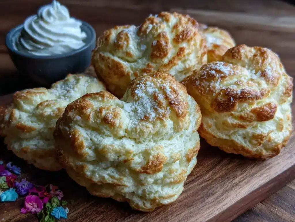 fluffy cloud bread hearts - featured image