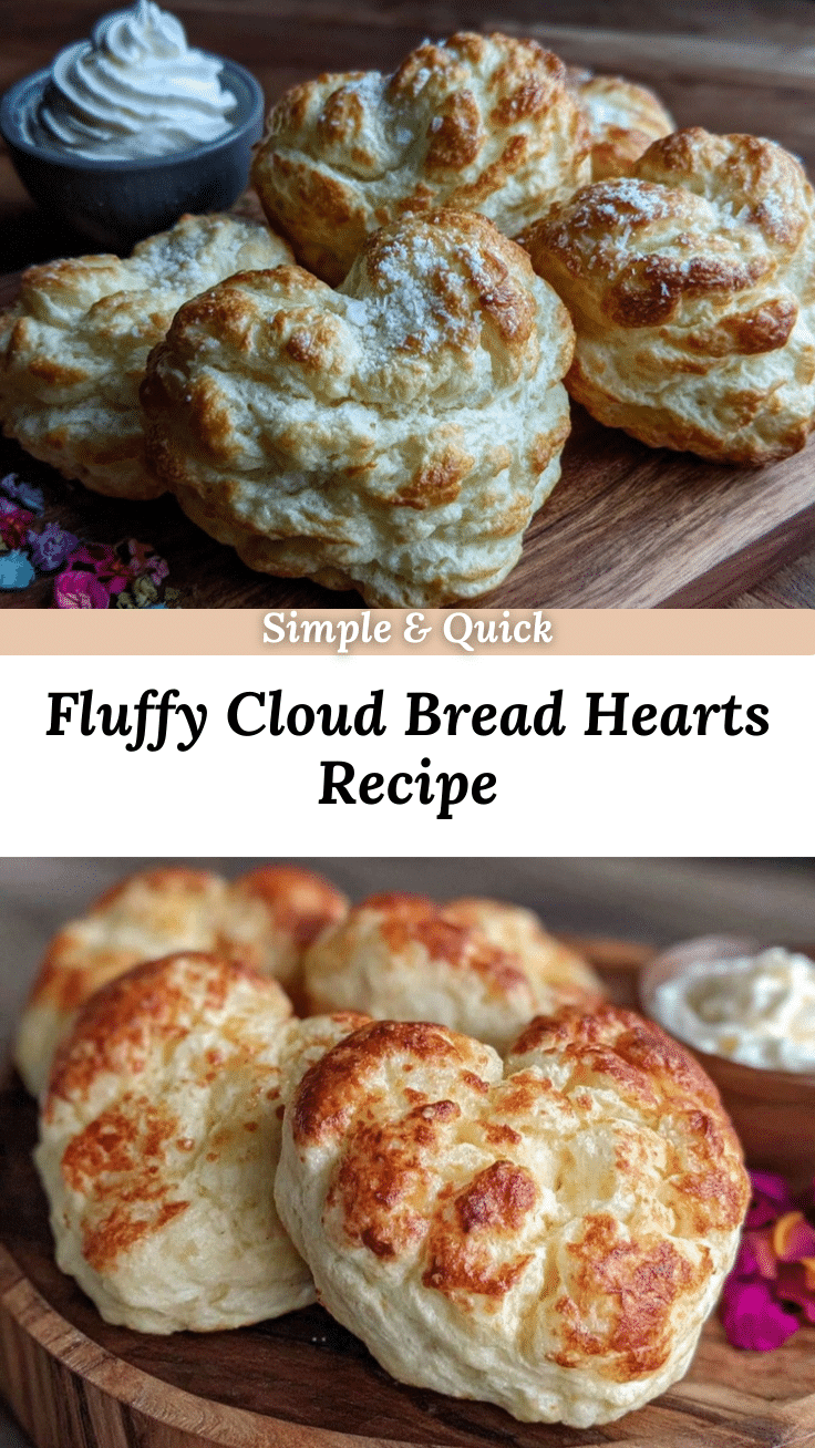 fluffy cloud bread hearts recipe