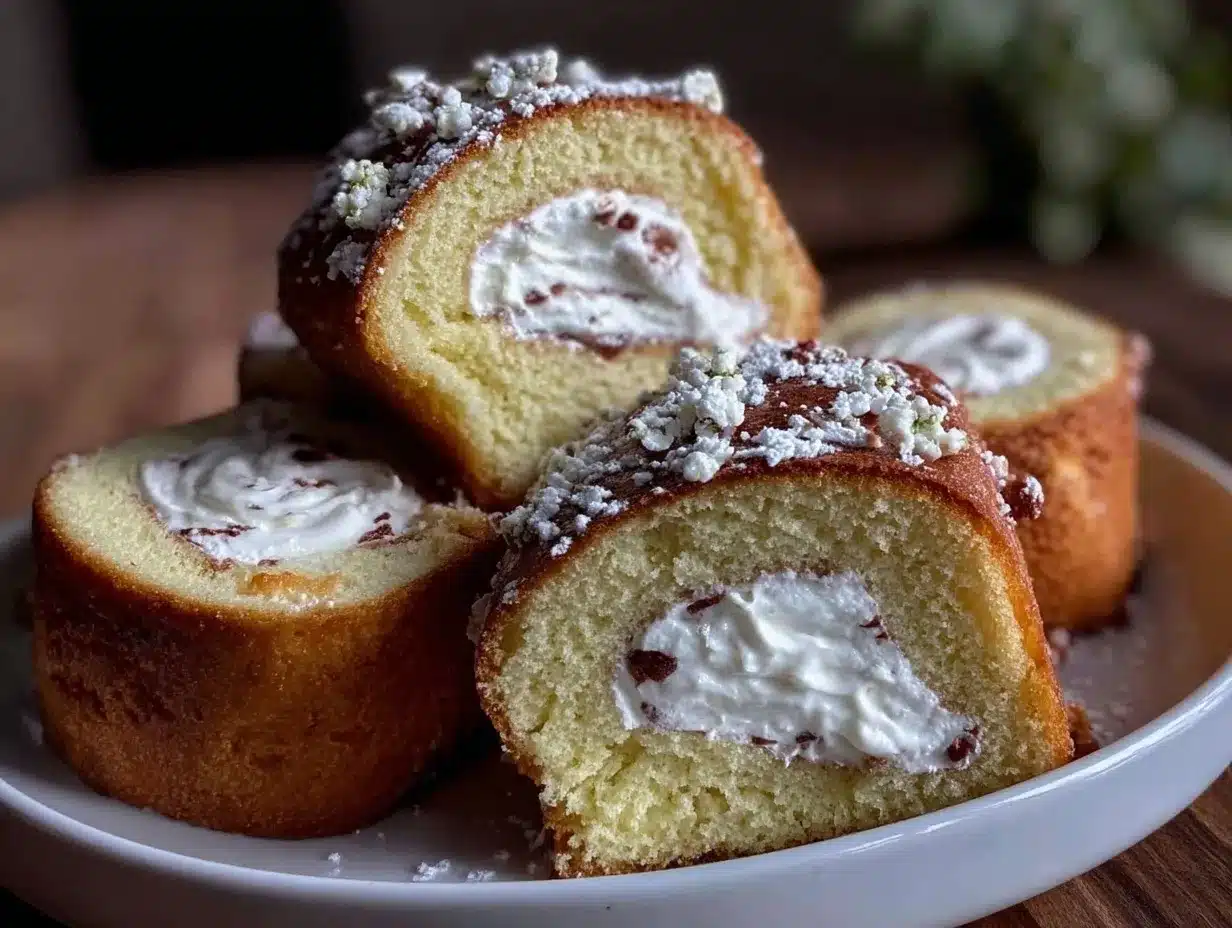 fluffy homemade swiss rolls preparation steps