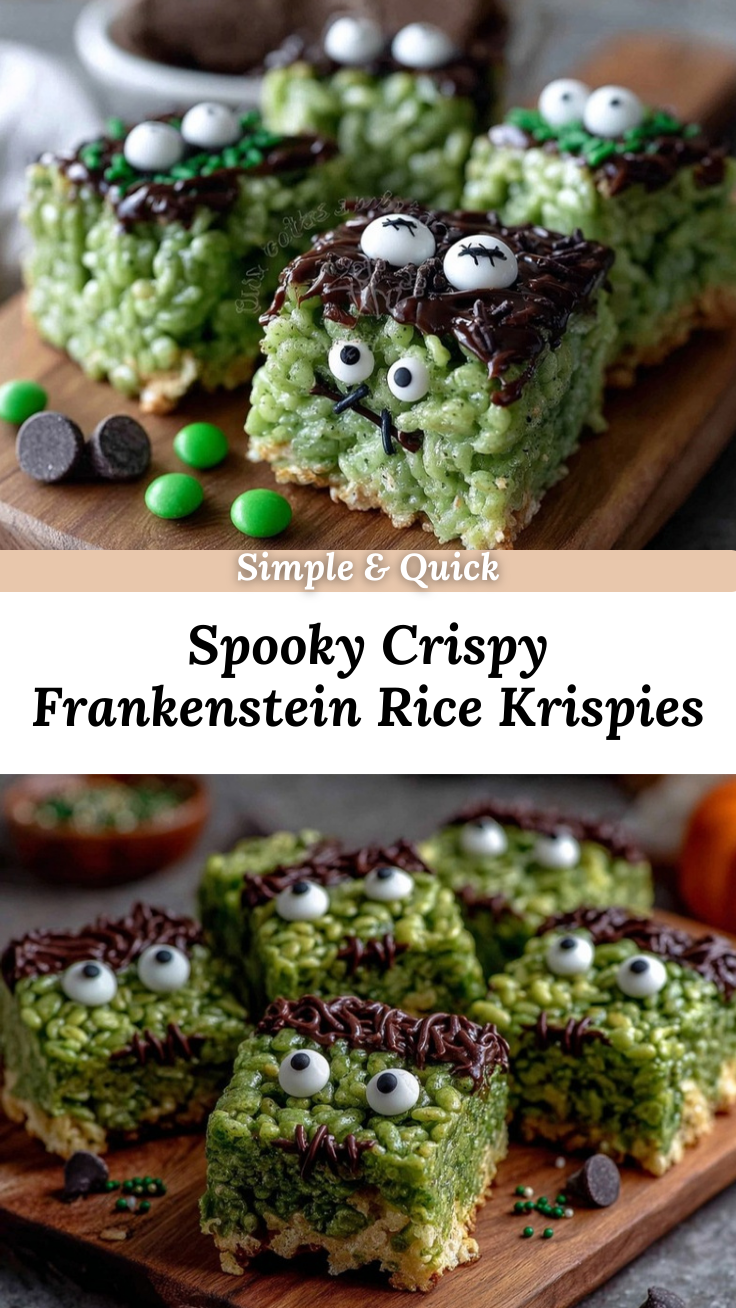 Frankenstein Rice Krispies Treats recipe