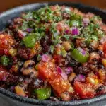fresh cowboy caviar black-eyed peas salad - featured image