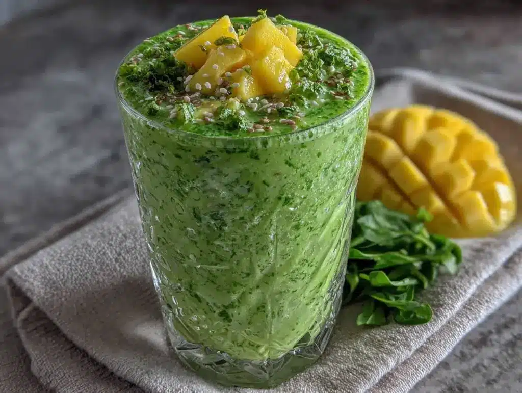 fresh green goddess protein smoothie - featured image