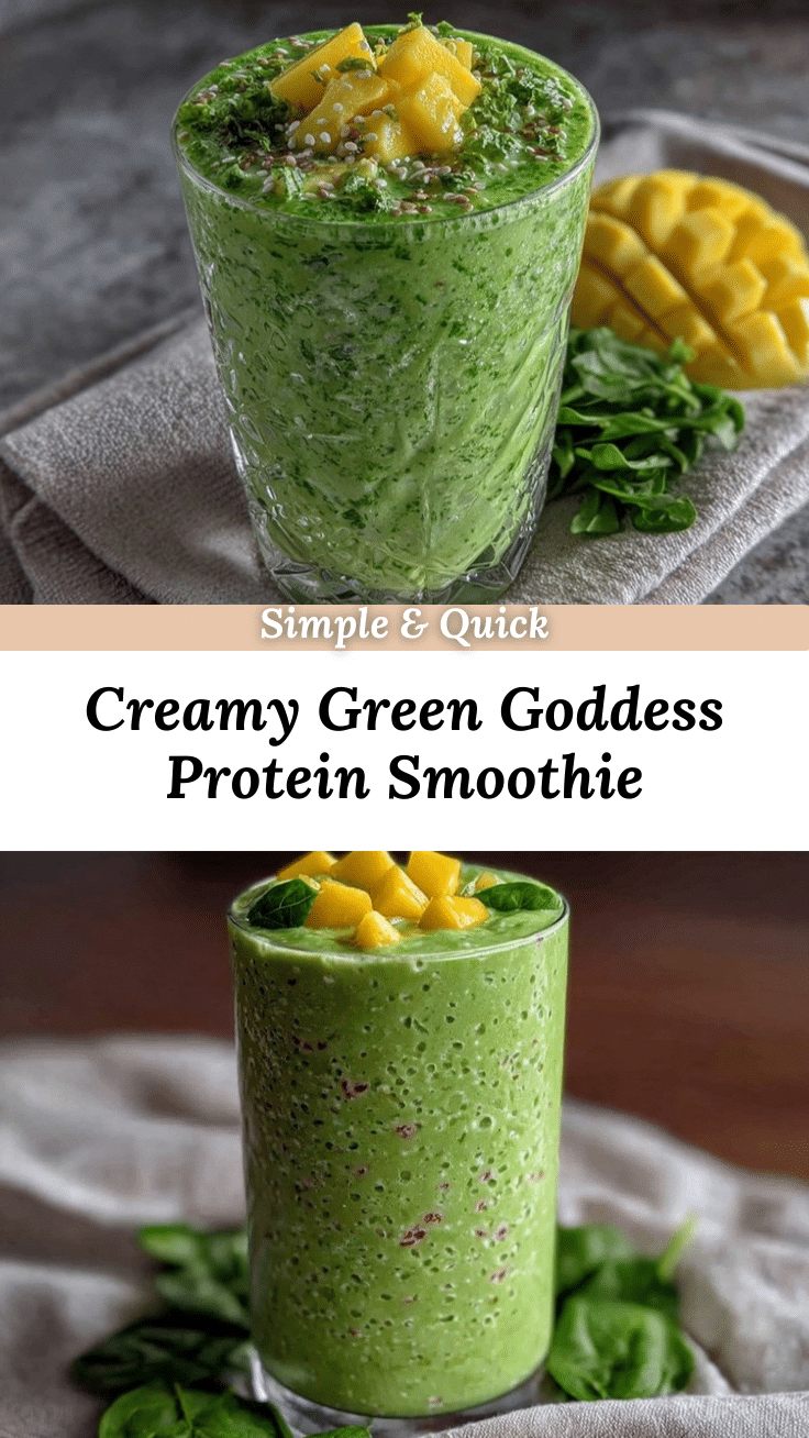 fresh green goddess protein smoothie recipe