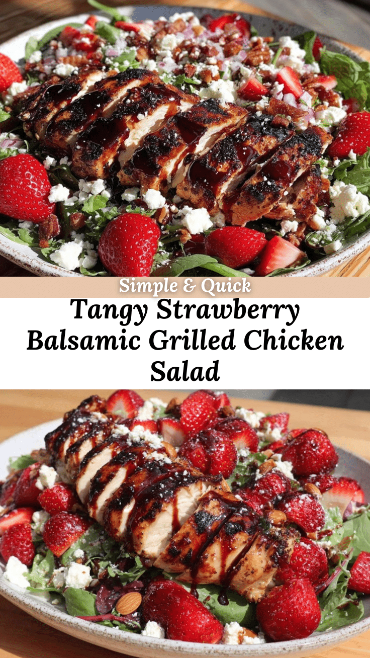 fresh strawberry balsamic grilled chicken salad recipe