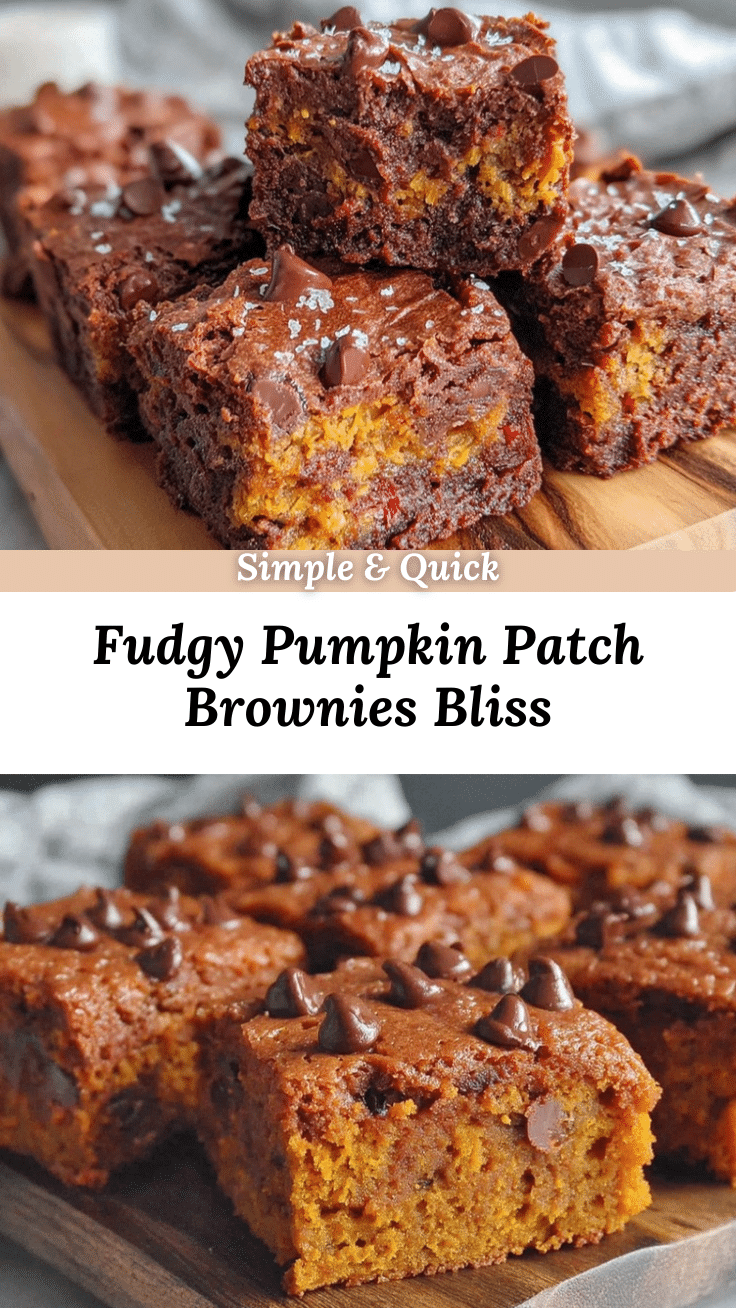 fudgy pumpkin patch brownies recipe