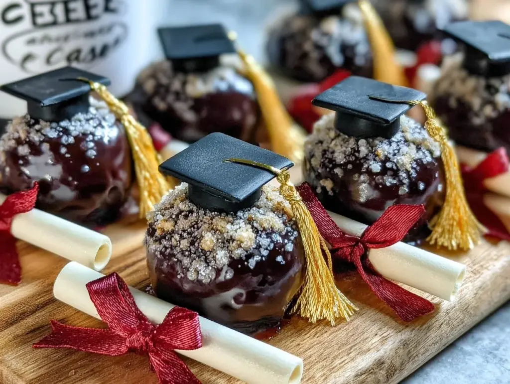 graduation cap cake pops - featured image