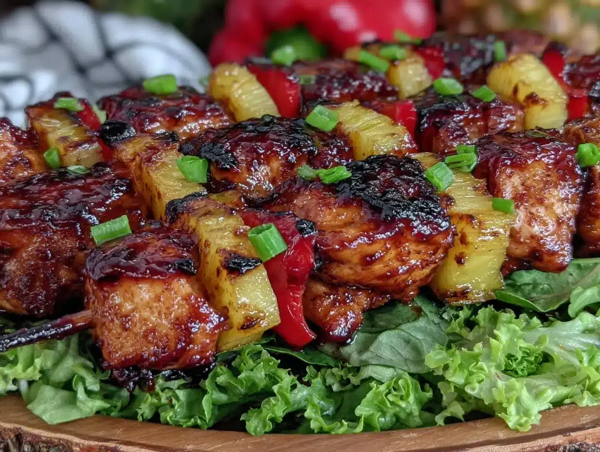 grilled pineapple chicken kabobs preparation steps