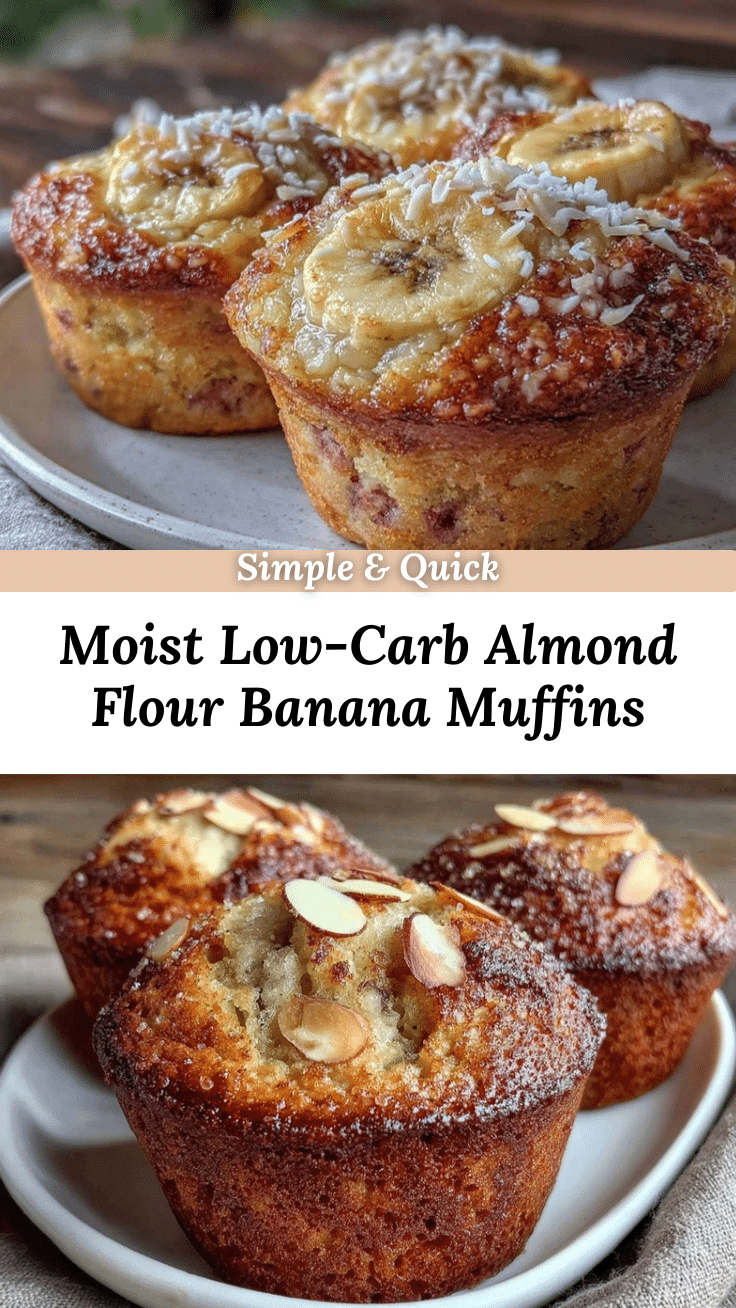 healthy low-carb almond flour banana muffins recipe