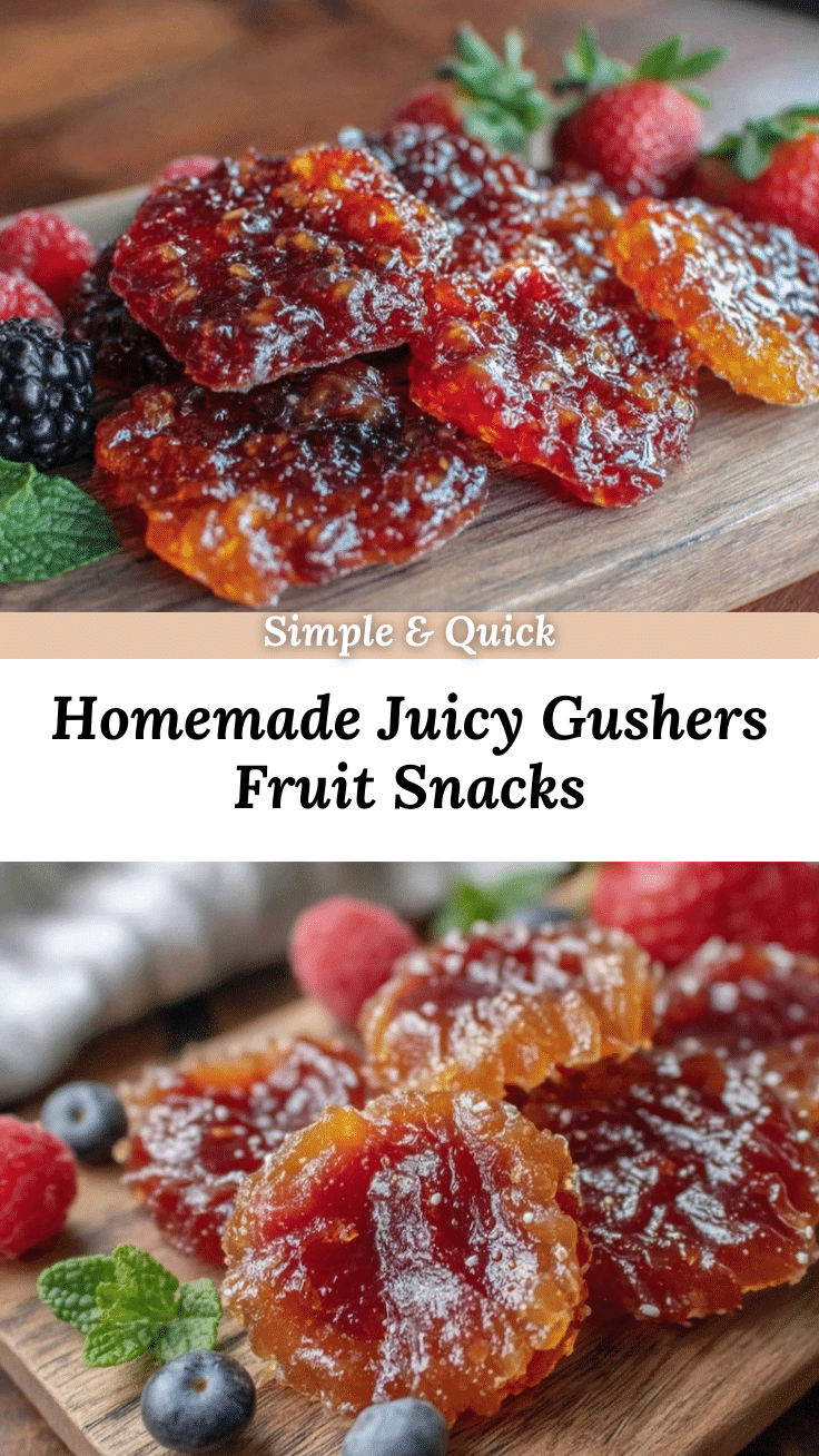 homemade juicy gushers fruit snacks recipe