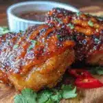 honey sriracha grilled chicken thighs - featured image