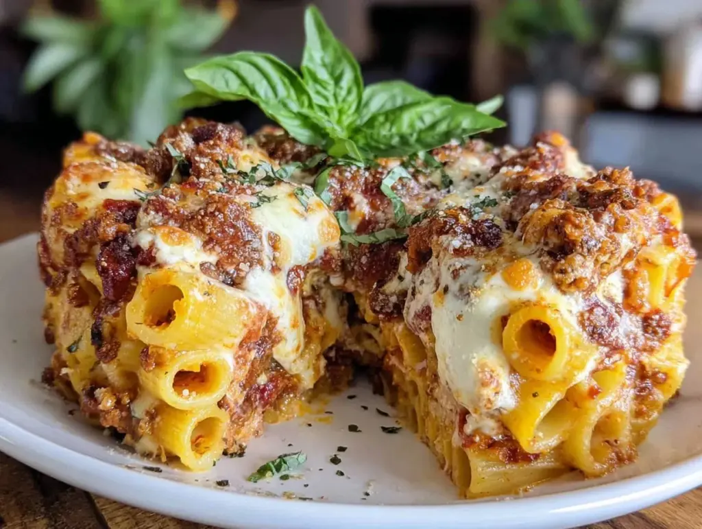 honeycomb rigatoni pie - featured image