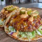 juicy smash burger tacos - featured image